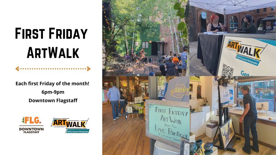 ARTx Festival scenes from downtown Flagstaff with galleries and live art