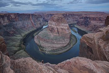 Horseshoe Bend overlook on the Colorado River near Page, Arizona