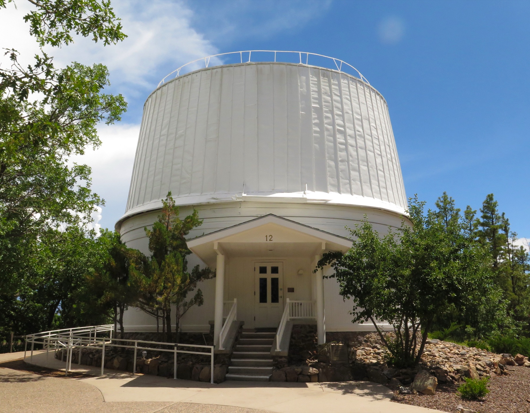 The Clark Telescope dome at Lowell Observatory in Flagstaff, Arizona