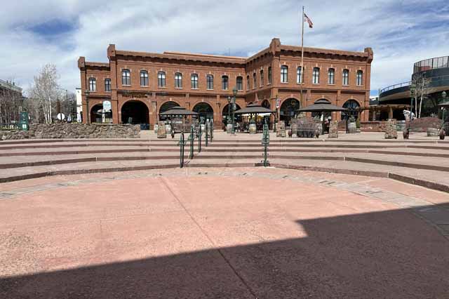 Heritage Square in downtown Flagstaff where Movies on the Square is held